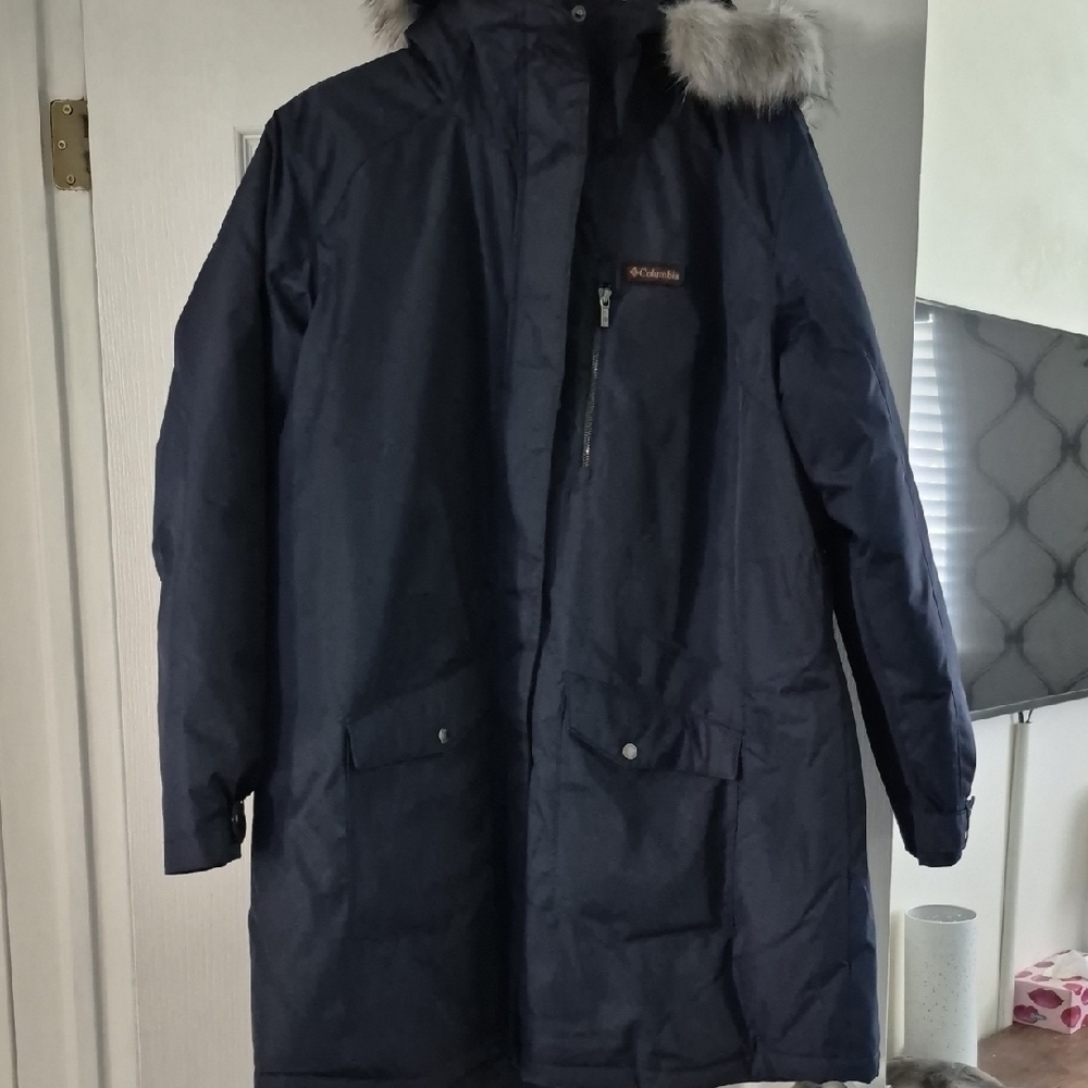 Columbia Womens Dark Blue Winter Coat Sz 2xl